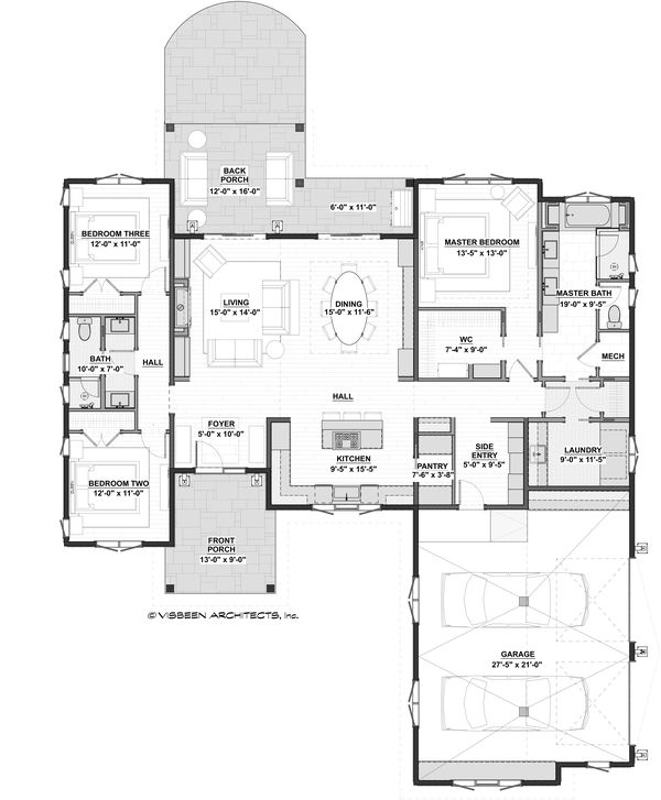 Modern Floor Plan - Main Floor Plan #928-360