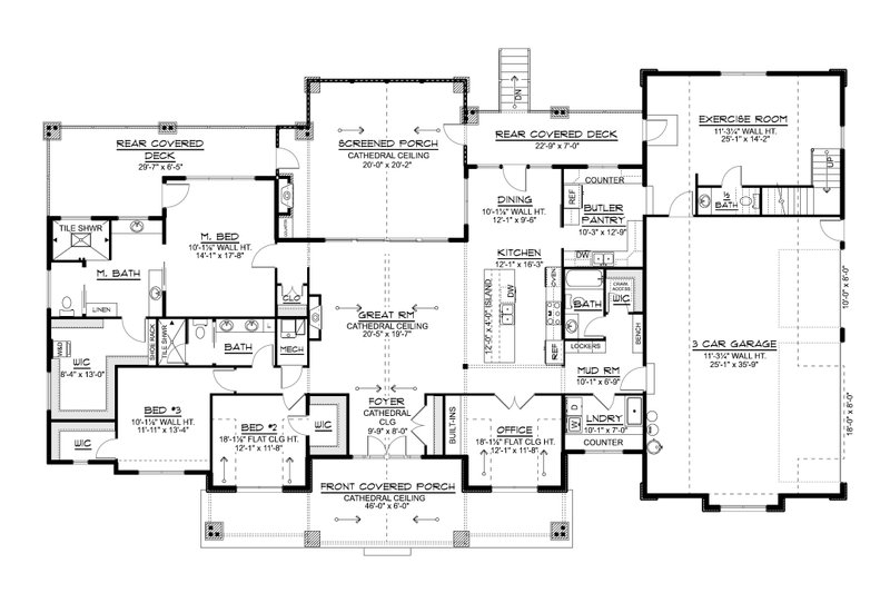 Dream House Plan - Floor Plan - Main Floor for Ranch House Plan #1064-506 - 3 bed, 3.5 bath