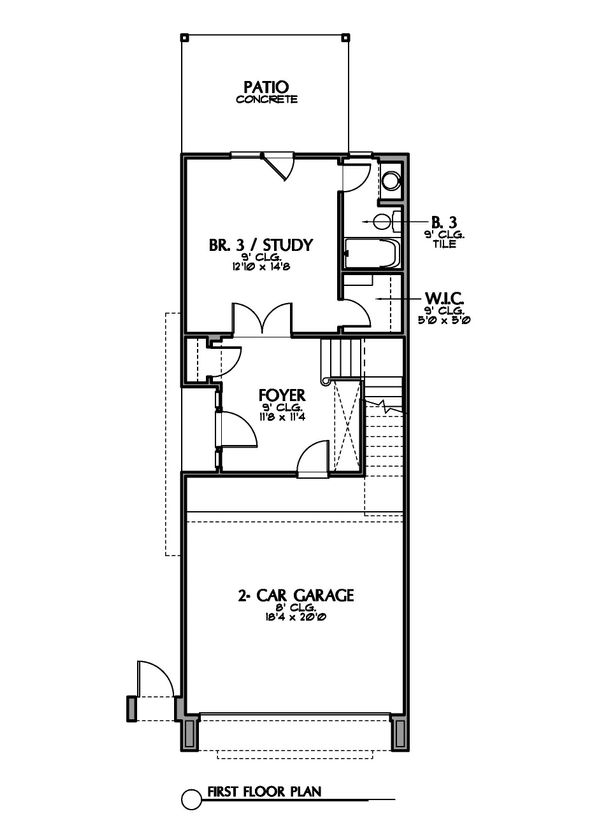 Mediterranean Floor Plan - Lower Floor Plan #449-19