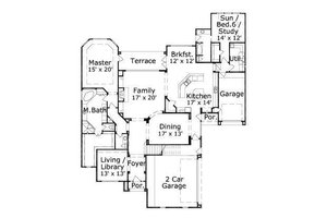 Floor Plan - Main Floor for European House Plan #411-612 - 6 bed, 4.5 bath