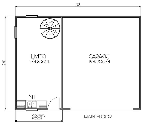 Modern Floor Plan - Main Floor Plan #423-58