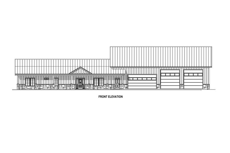 Dream House Plan - Exterior - Front Elevation 5 for Barndominium House Plan #1084-1 - 3 bed, 3 bath