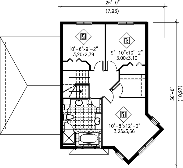 Dream House Plan - European Floor Plan - Upper Floor Plan #25-2003