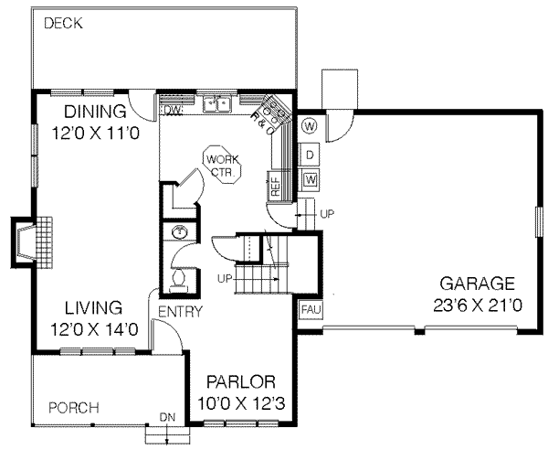 House Plan Design - Traditional Floor Plan - Main Floor Plan #60-339