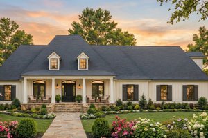 House Blueprint - European Exterior - Front Elevation Plan #21-639