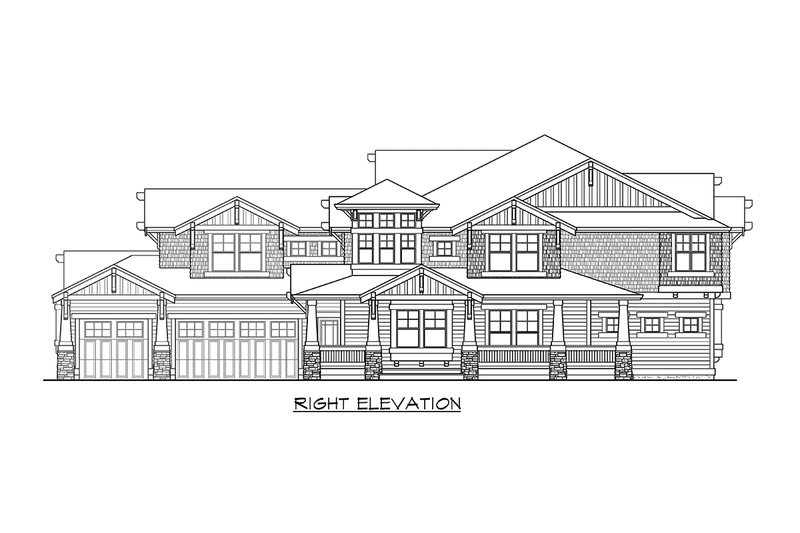 House Blueprint - Exterior - Other Elevation 3 for Craftsman House Plan #132-170 - 4 bed, 3 bath