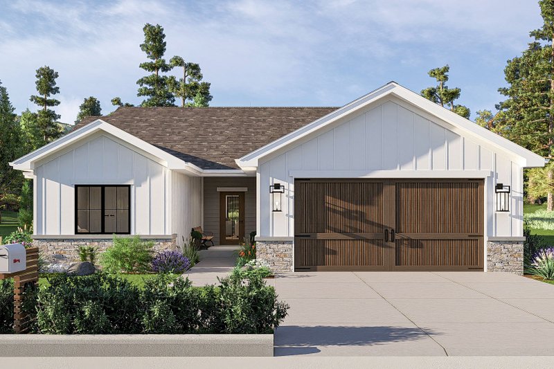 House Blueprint - Modern Exterior - Front Elevation Plan #455-397