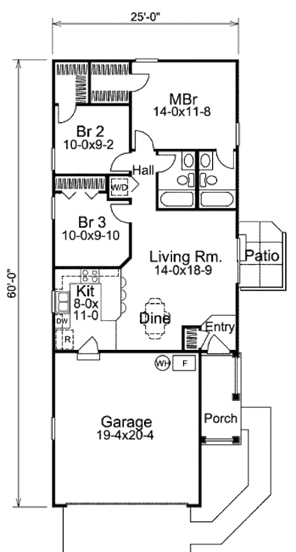 House Design - Traditional Floor Plan - Main Floor Plan #57-313