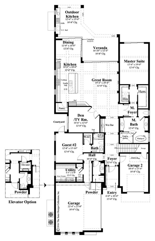 Home Plan - Mediterranean Floor Plan - Main Floor Plan #930-489