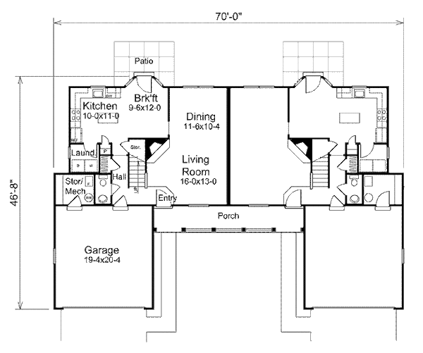 Traditional Floor Plan - Main Floor Plan #57-391