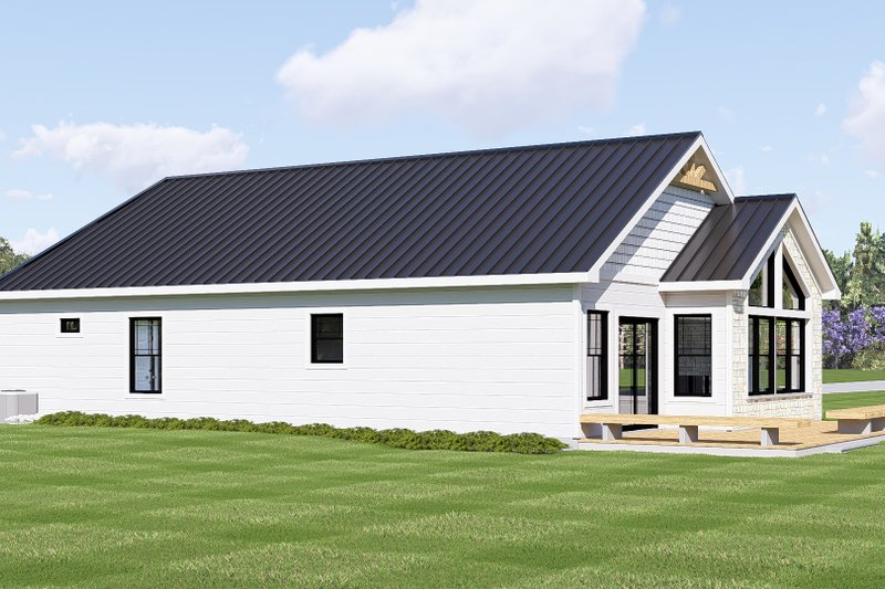 Architectural House Design - Exterior - Rear Elevation 1 for Country House Plan #1064-475 - 3 bed, 2 bath