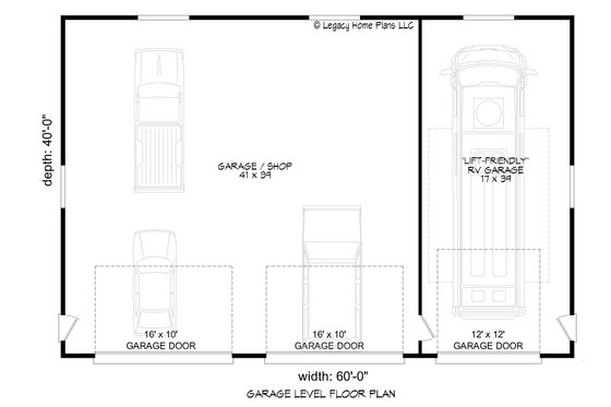 Floor Plan - Main Floor for Contemporary House Plan #932-897, 0 bath