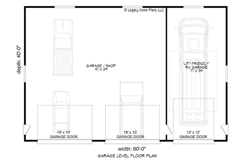 Dream House Plan - Floor Plan - Main Floor for Contemporary House Plan #932-897, 0 bath