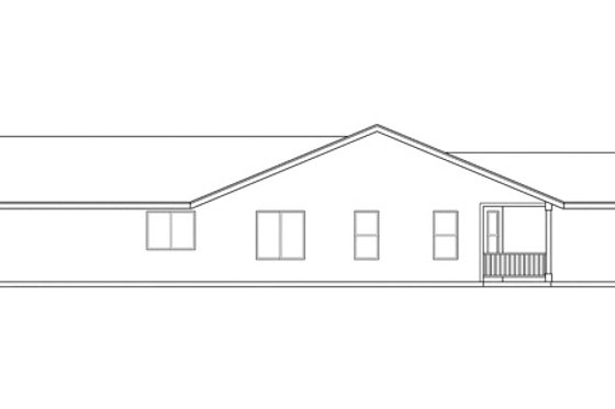 Exterior - Other Elevation for Ranch House Plan #124-303 - 3 bed, 2 bath