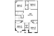 Traditional Style House Plan - 5 Beds 2.5 Baths 2881 Sq/Ft Plan #84-386 