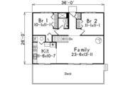 Modern Style House Plan - 2 Beds 1 Baths 1528 Sq/Ft Plan #57-497 