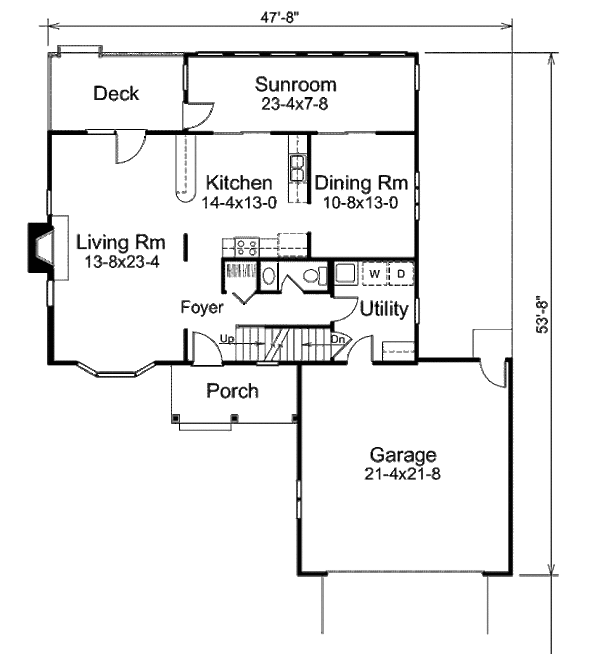 Traditional Floor Plan - Main Floor Plan #57-448