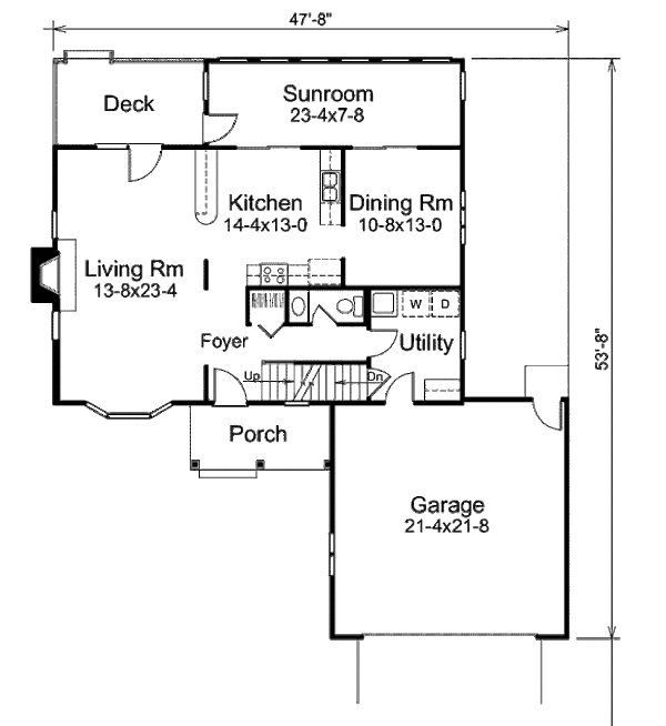 Dream House Plan - Traditional Floor Plan - Main Floor Plan #57-448