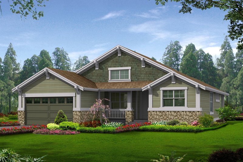 Dream House Plan - Craftsman Exterior - Front Elevation Plan #132-196