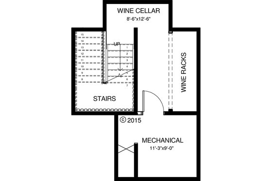 Floor Plan - Lower Floor for Craftsman House Plan #895-50 - 4 bed, 3.5 bath