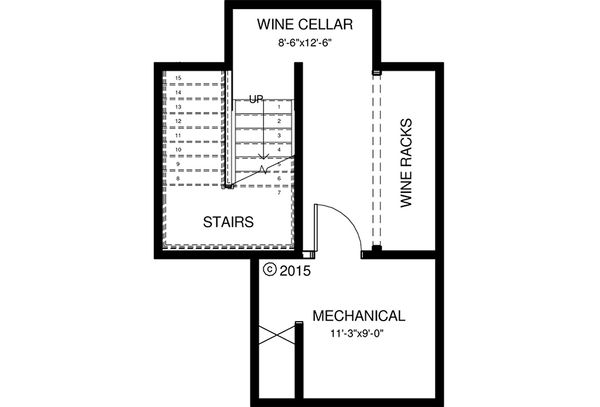Craftsman Floor Plan - Lower Floor Plan #895-50