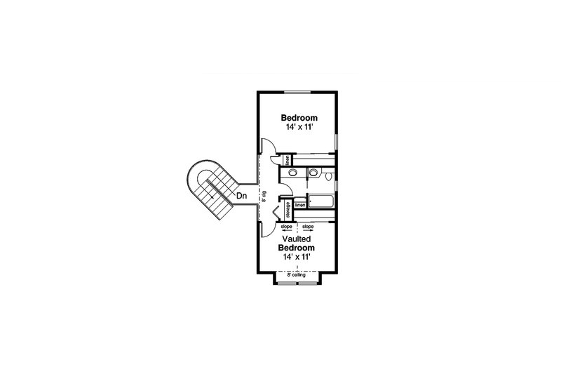 Home Plan - Floor Plan - Upper Floor for Farmhouse House Plan #124-1337 - 3 bed, 2.5 bath