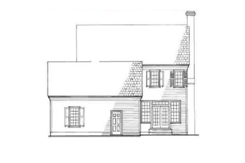House Plan Design - Exterior - Rear Elevation for Colonial House Plan #137-223 - 3 bed, 2 bath