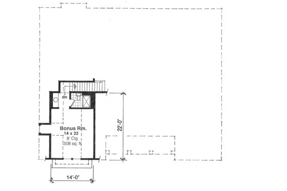 Floor Plan - Other Floor for Craftsman House Plan #51-511 - 4 bed, 3 bath