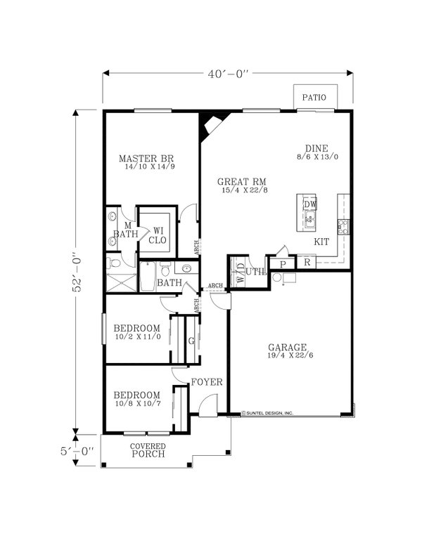 House Blueprint - Craftsman Floor Plan - Main Floor Plan #53-739