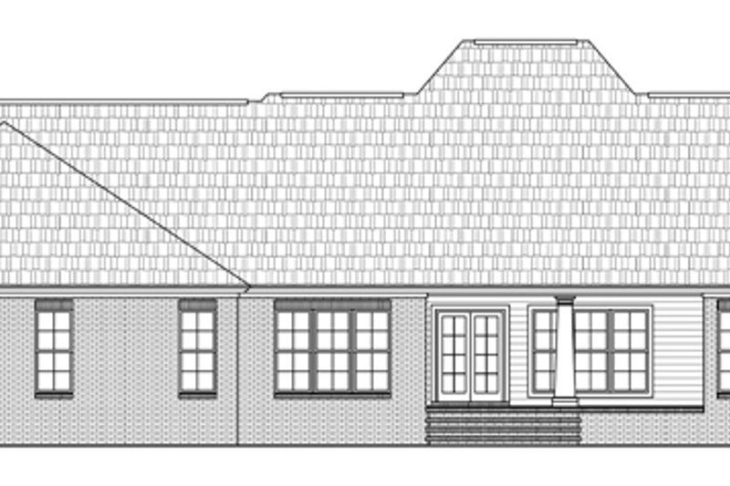 Home Plan - Exterior - Rear Elevation for European House Plan #21-332 - 4 bed, 3.5 bath