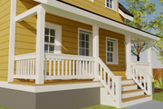 Cottage Style House Plan - 1 Beds 2 Baths 686 Sq/Ft Plan #542-19 