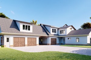 Exterior - Rear Elevation for Craftsman House Plan #54-434 - 3 bed, 3.5 bath