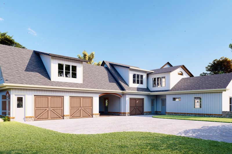 House Plan Design - Exterior - Rear Elevation for Craftsman House Plan #54-434 - 3 bed, 3.5 bath