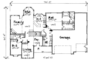 Floor Plan - Main Floor for Traditional House Plan #308-106 - 6 bed, 3 bath