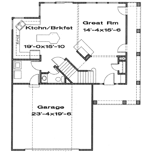 Traditional Floor Plan - Main Floor Plan #6-126