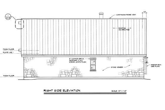 Exterior - Other Elevation for Ranch House Plan #140-103 - 3 bed, 3 bath