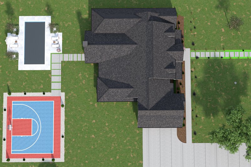 House Plan Design - Exterior - Other Elevation 2 for Farmhouse House Plan #1112-3 - 4 bed, 4.5 bath