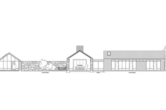 Exterior - Other Elevation 3 for Ranch House Plan #520-9 - 2 bed, 3 bath