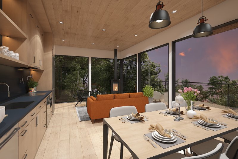House Plan Design - Interior - Dining Room for Modern House Plan #123-125 - 2 bed, 2 bath
