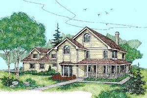 Country Exterior - Front Elevation Plan #60-417