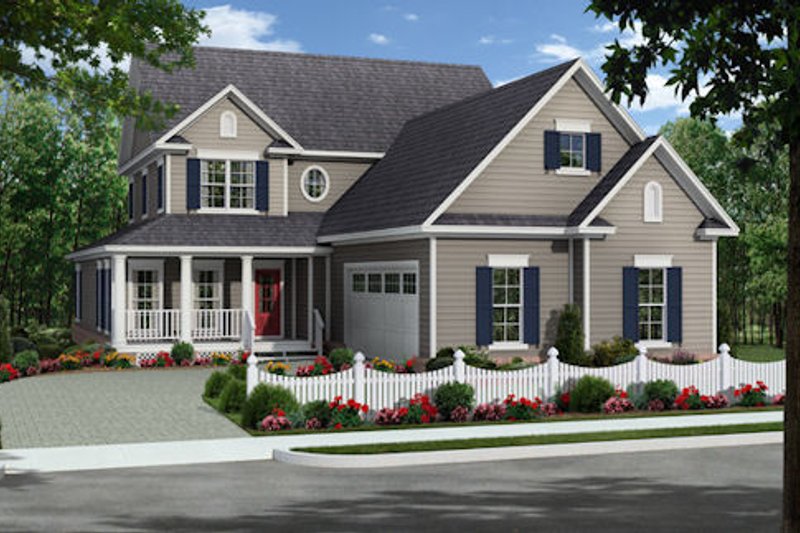 Home Plan - Country Exterior - Front Elevation Plan #21-321