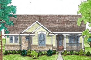 Ranch Exterior - Front Elevation Plan #80-101