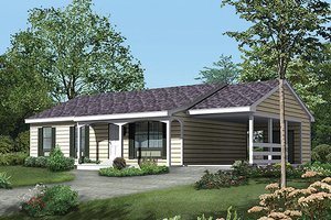 Ranch Exterior - Front Elevation Plan #57-414