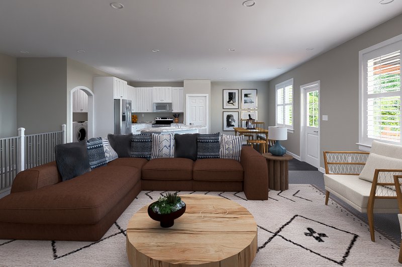 House Design - Interior - Family Room for Traditional House Plan #1060-221 - 3 bed, 2 bath