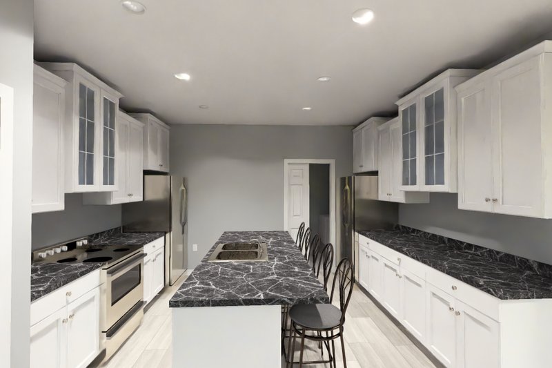 Architectural House Design - Interior - Kitchen 2 for Modern House Plan #513-2433 - 3 bed, 2 bath