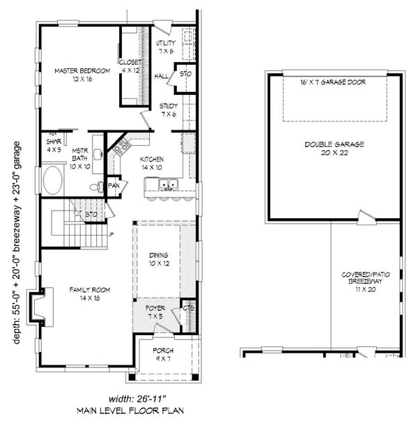 Cottage Floor Plan - Main Floor Plan #932-24