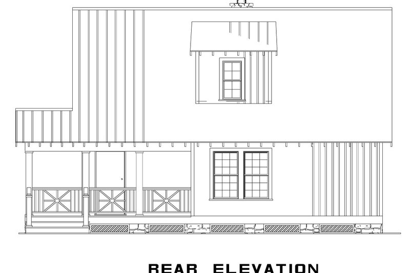 Dream House Plan - Exterior - Rear Elevation for Country House Plan #17-3270 - 3 bed, 2 bath