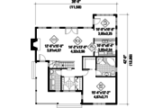 Country Style House Plan - 4 Beds 2 Baths 1932 Sq/Ft Plan #25-4744 