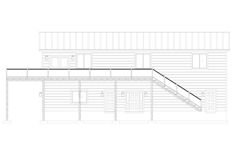 Home Plan - Exterior - Other Elevation 3 for Barndominium House Plan #1060-398 - 3 bed, 3 bath