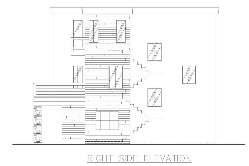 Architectural House Design - Exterior - Front Elevation 4 for Contemporary House Plan #117-1005 - 3 bed, 3 bath